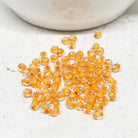 Böhmische Glasschliffperlen 3mm 100 St. Crystal Orange Lined