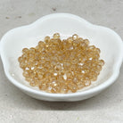 Böhmische Glasschliffperlen 4mm 100 St. Champagne Beige