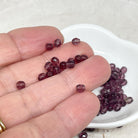 Lila Böhmische Glasschliffperlen, geschliffen, feuerpoliert.