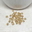 Böhmische Glasschliffperlen 4mm 100 St. Champagne Beige