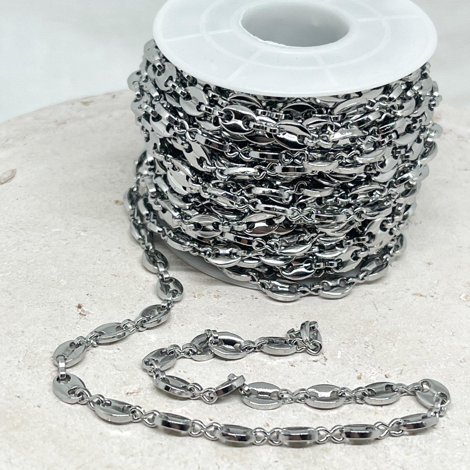 Kette Kaffeebohnen aus Edelstahl