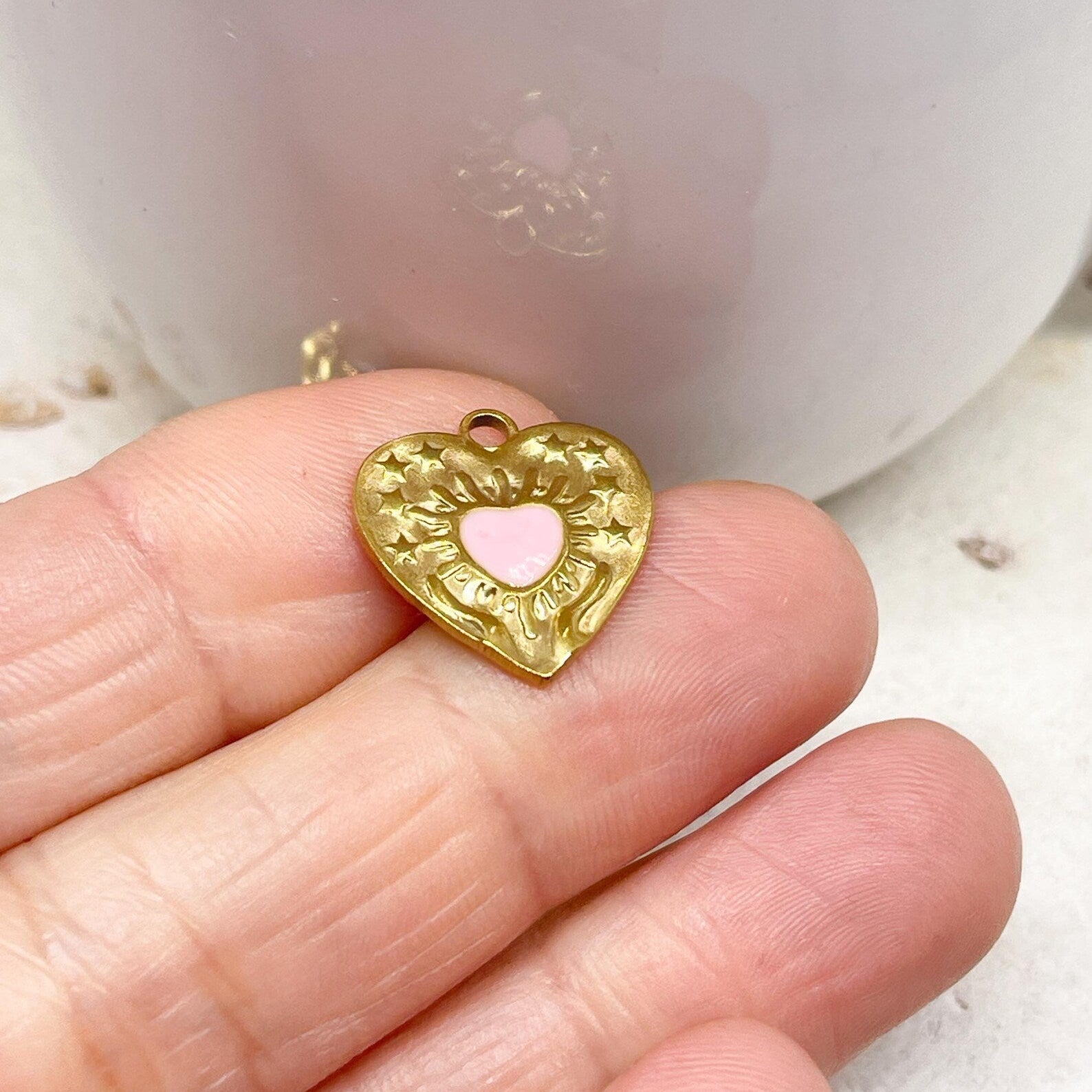 Anhänger Herz aus Edelstahl (IP)
