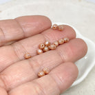 Böhmische Glasschliffperlen 4mm 100 St. Luster Pink Coral