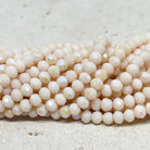 Glasperlen 4mm - Hellbeige mit Schimmer