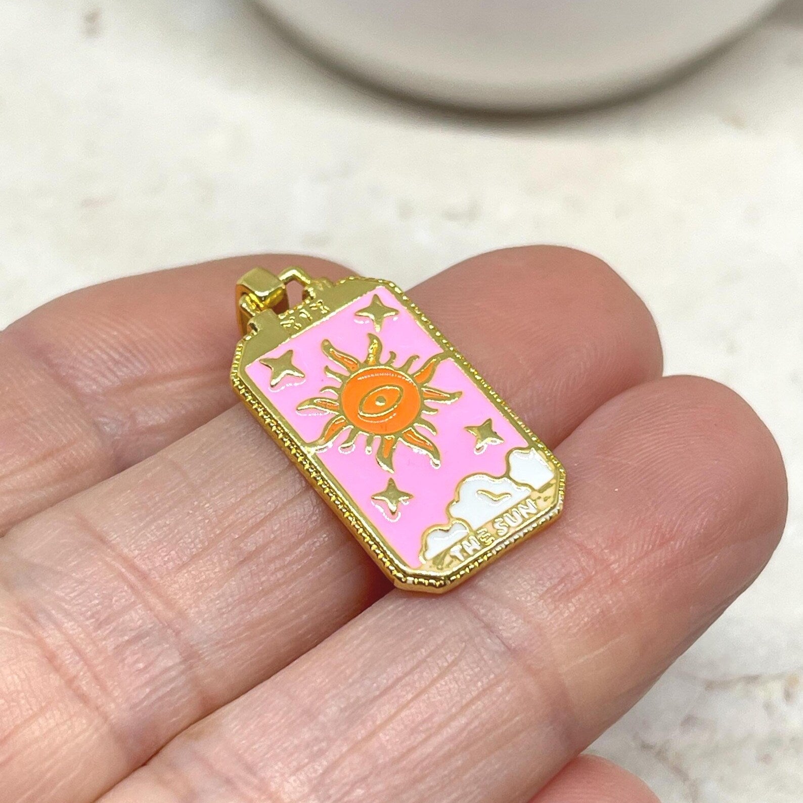 Karte Anhänger Tarot Muster Sonne