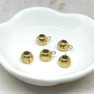 Anhängerschlaufe aus Edelstahl 5 St. goldfarben