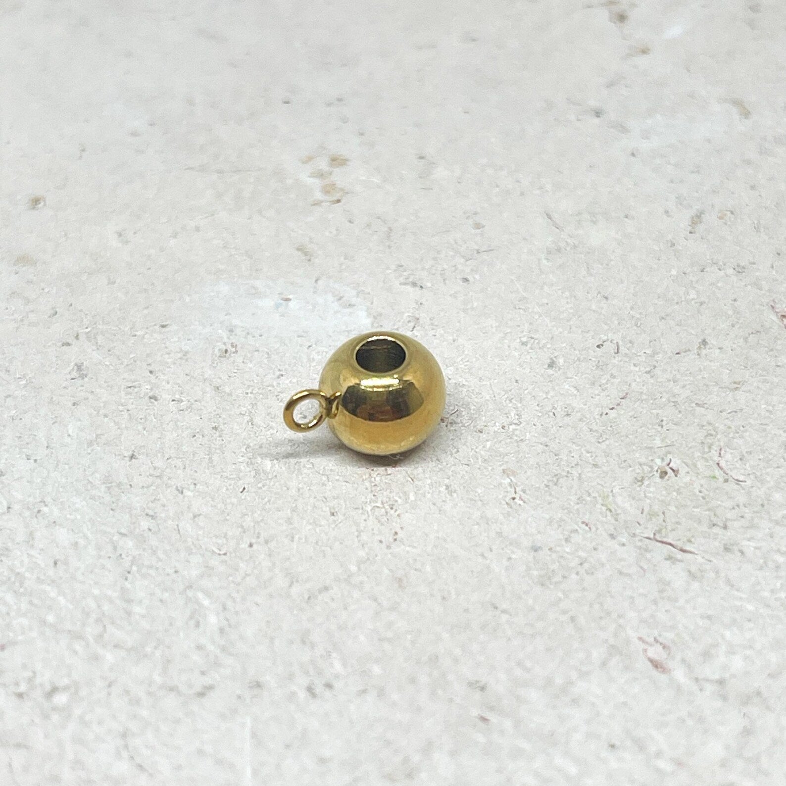 Anhängerschlaufe aus Edelstahl 5 St. goldfarben