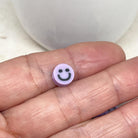 Polymer Clay Perlen Gesicht Lächeln 10mm - Lila