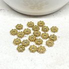 Spacer Perle aus 304 Edelstahl, 18 K vergoldet, IP Beschichtet.
