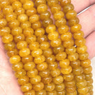 Jadeperlen Donuts 8mm x 5mm - Senfgelb