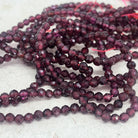 Granat Perlen Naturstein 100 St. facettierte 3mm