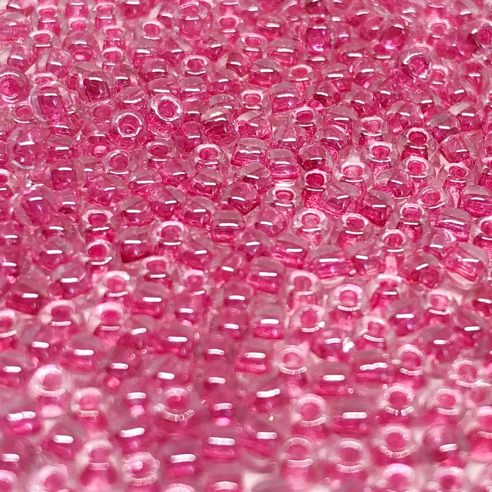 TOHO Beads Perlen Rocaille 10g Nr. 350 Color Crystal Fuchsia Lined