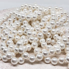 Muschelkern Perlen 4/6/8/10mm in Weiß