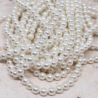 Muschelkern Perlen 4/6/8/10mm in Weiß