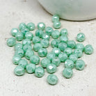 Böhmische Glasschliffperlen 6mm Mintgrün
