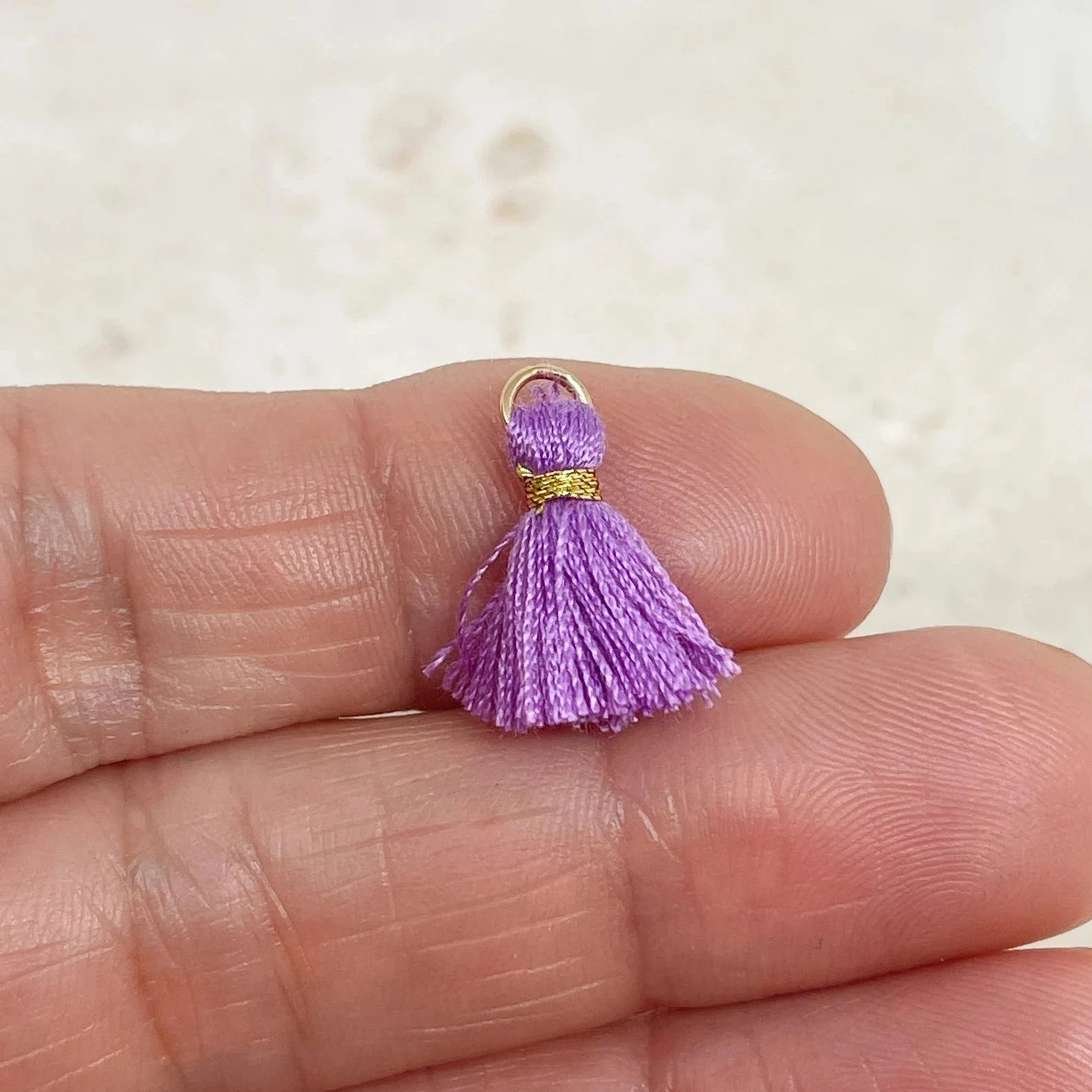 Quaste Anhänger 3 St. - Flieder