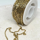 enezianische Edelstahlkette Wasserfest 3mm x 1,8mm x 0,8mm Goldfarben