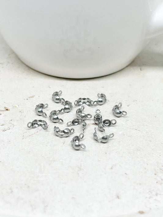 Edelstahl Kalotten 8mm x 4mm 20 St.