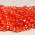 Kristallperlen 8mm Glasschliffperlen 66 St. - Hellorange