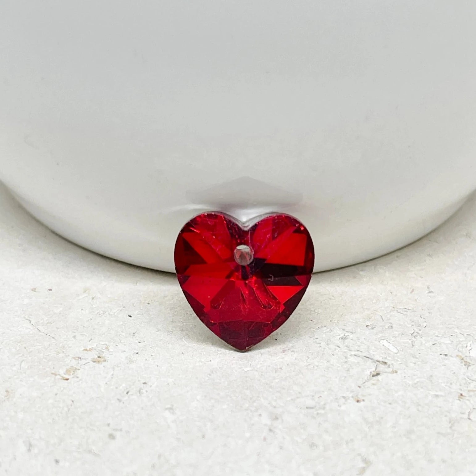 Kristallherzen 14mm Rot