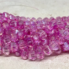 30 St. Kristallperlen 8mm Glasschliffperlen - Rosa Pink