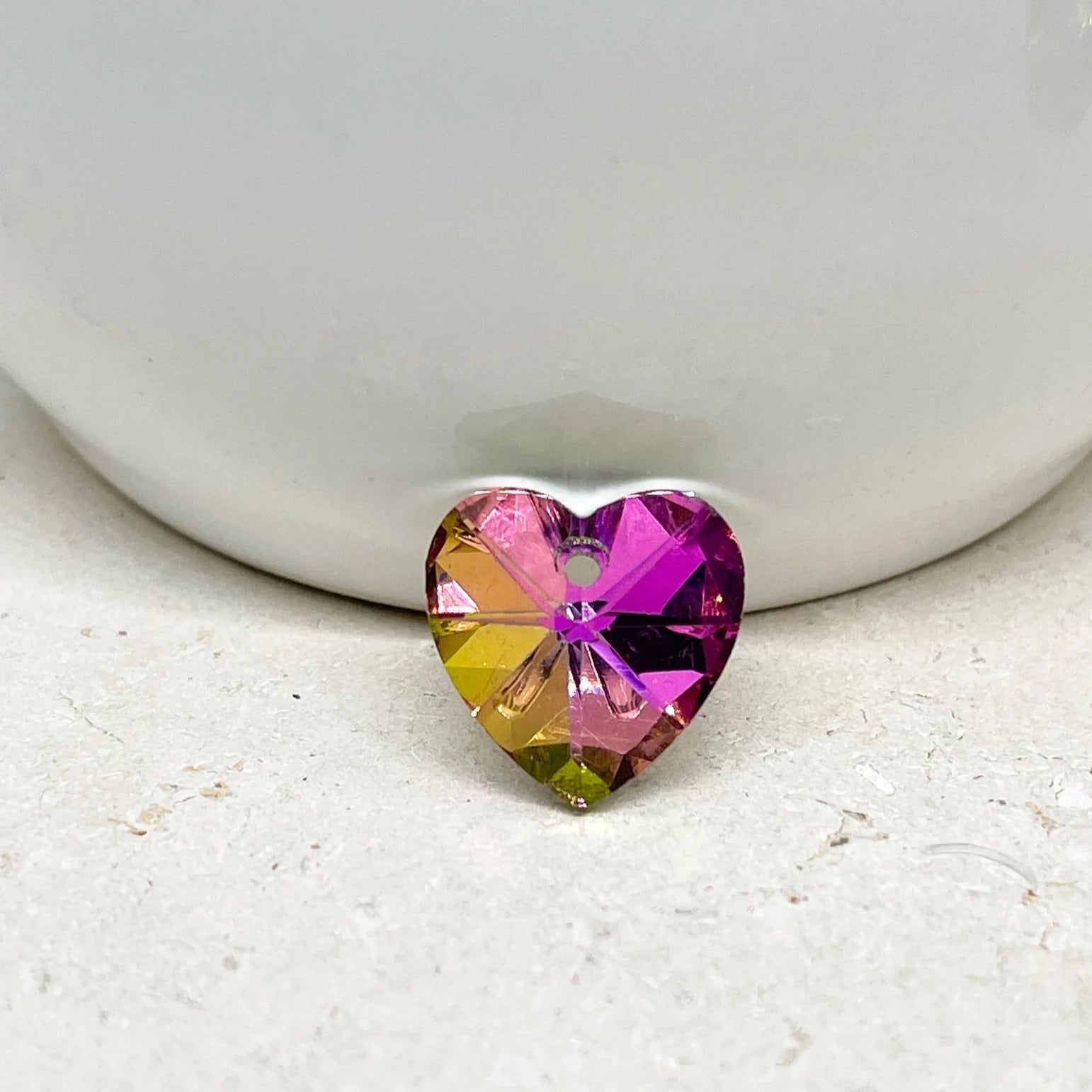 Kristallherzen 14mm Rosa