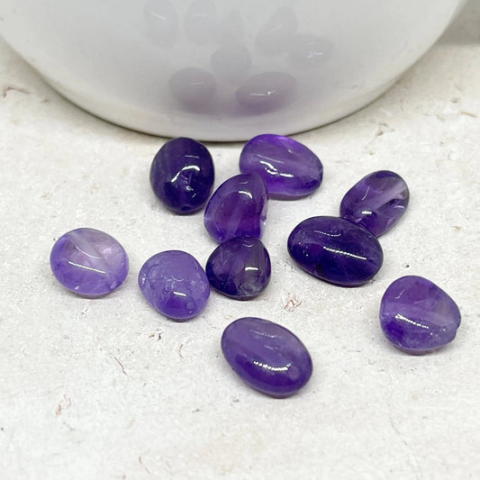 Amethyst Edelstein Perlen 10 St. Nuggets 5mm - 12mm