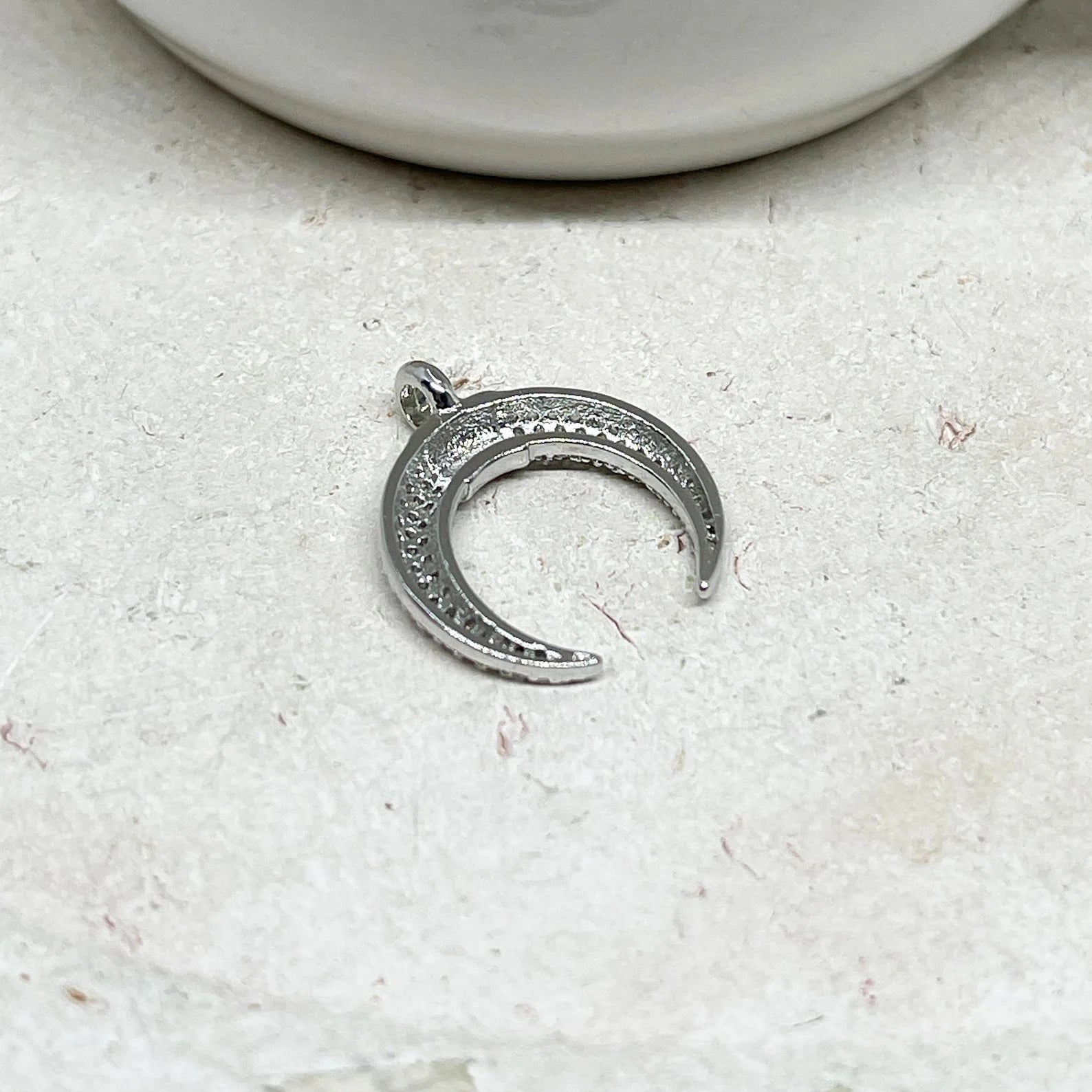 Anhänger Mond mit Zirkonia