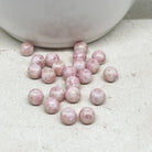 Böhmische Glasperlen 50 St. 6mm Opak Topaz Pink
