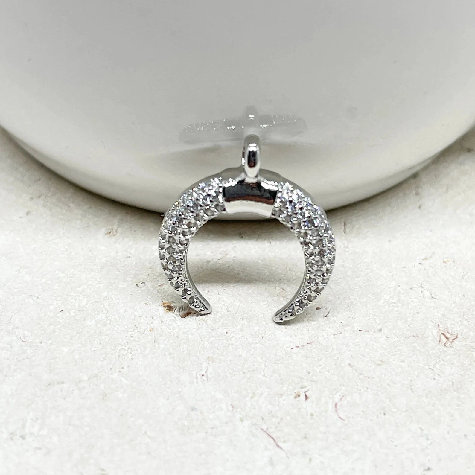 Anhänger Mond mit Zirkonia