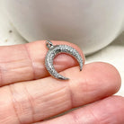 Anhänger Mond mit Zirkonia