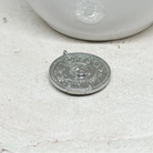 Buddha Anhänger aus Messing, platiniert