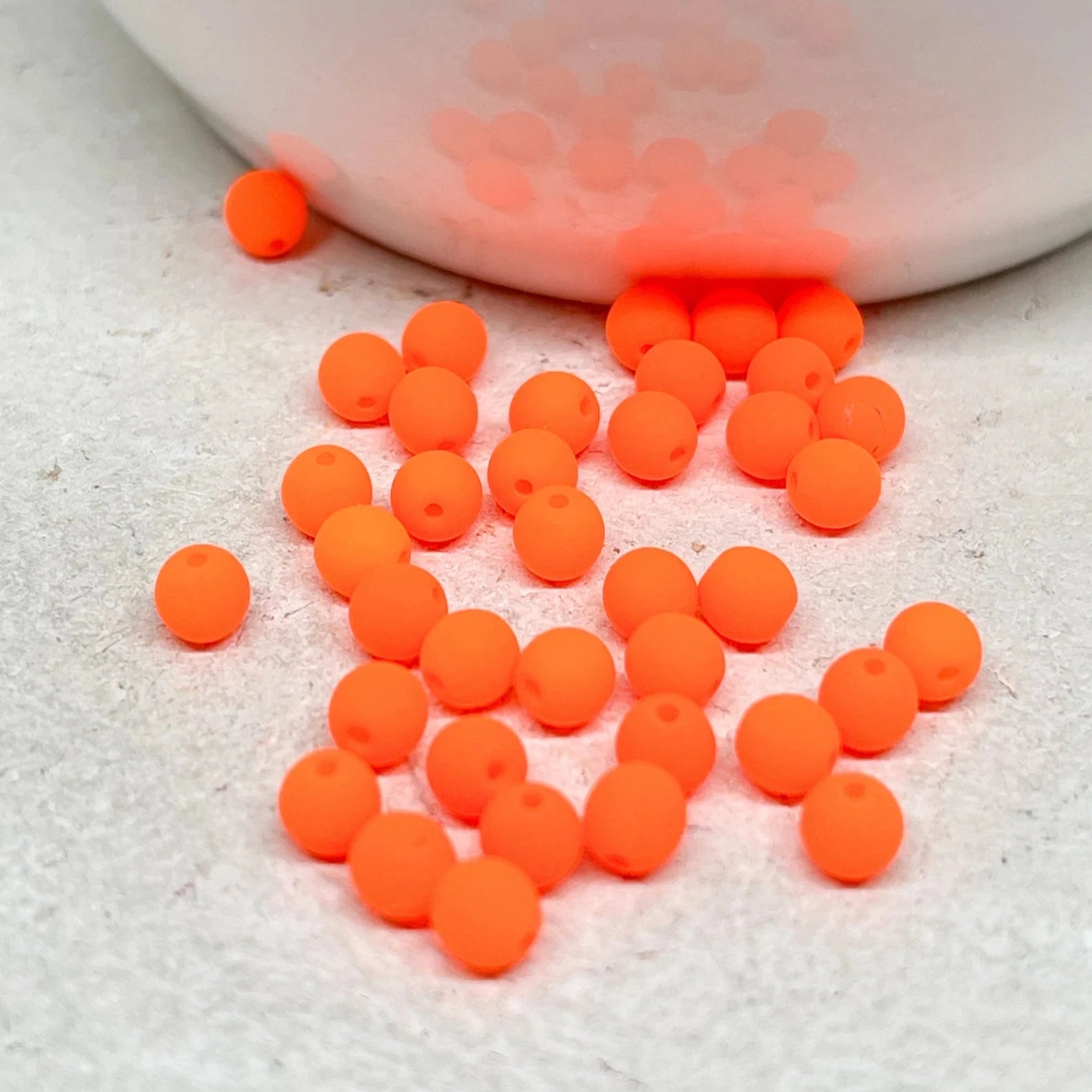 Böhmische Glasschliffperlen 4mm Neon Orange 100 St.