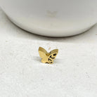 Schmetterling Perlen aus Edelstahl, 18K vergoldet.