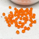 Böhmische Glasschliffperlen 4mm 100 St. Hyacinth Orange transparent