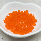 Böhmische Glasschliffperlen 4mm 100 St. Hyacinth Orange transparent