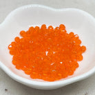 Böhmische Glasschliffperlen 4mm 100 St. Hell Orange