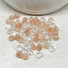 Böhmische Glasschliffperlen 4mm 100 St. Hellrosa/Crystal