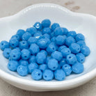 Böhmische Glasschliffperlen 6mm Türkis Blau