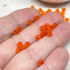 Böhmische Glasschliffperlen 4mm 100 St. Hyacinth Orange transparent