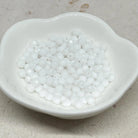 Böhmische Glasschliffperlen 4mm 100 St. Weiß Opak