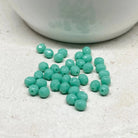 Böhmische Glasschliffperlen 4mm 100 St. Opaque Turqoise