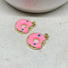 2 St. Anhänger Donut Rosa