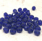 Böhmische Glasschliffperlen 6mm Cobaltblau