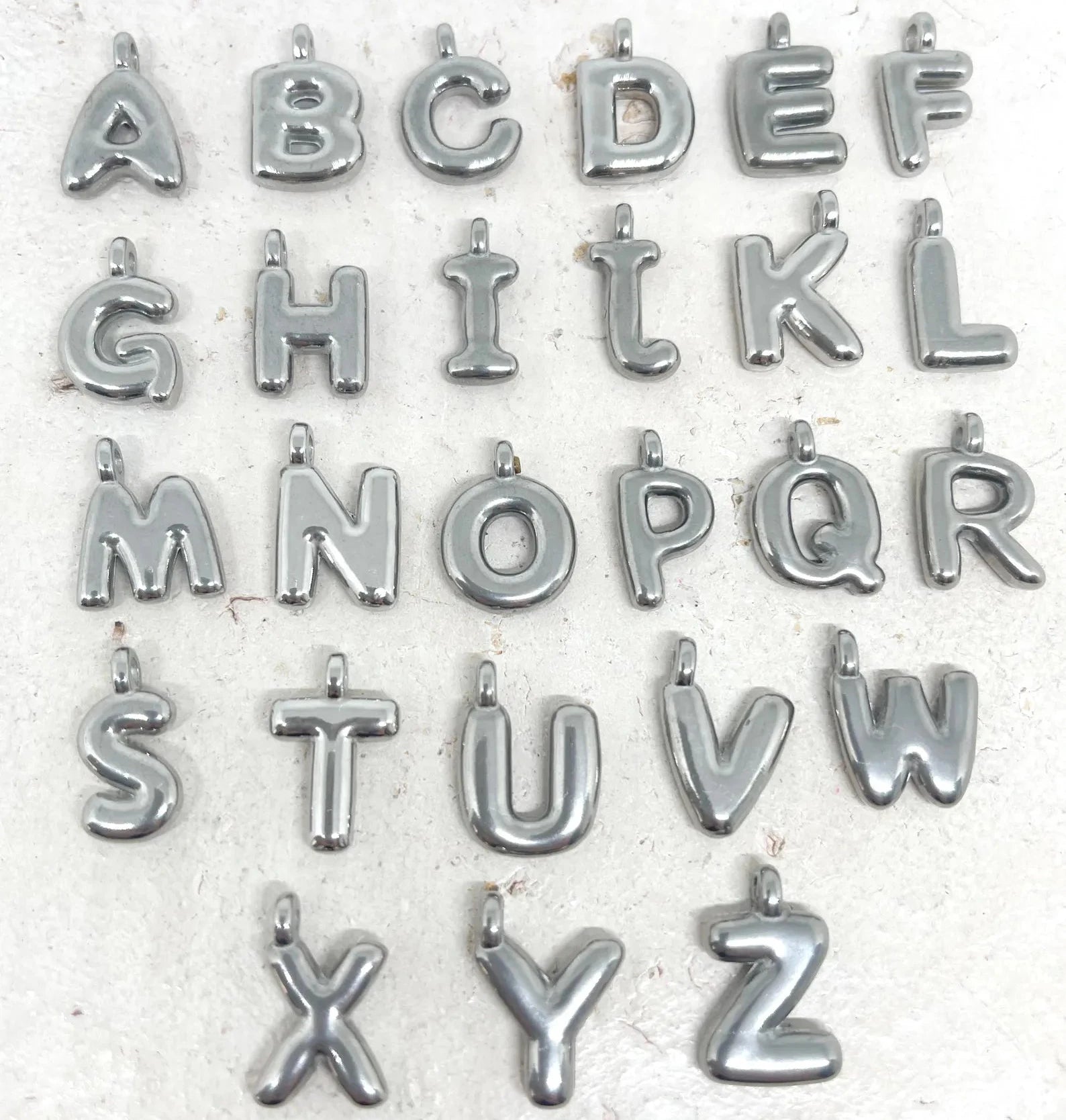 Ballon Buchstaben Initialen Anhänger Edelstahl