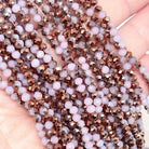 Glasperlen 3mm - Lila Kupfer Metallic