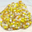 Glasperlen 6mm - Gelb, Weiß, Beige mit Schimmer