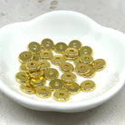 Zwischenperle / Spacer Perle aus Messing Donut 8mm 24K, vergoldet