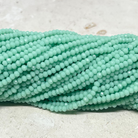 Glasperlen 2mm Türkisgrün, Glasschliffperlen