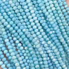 Glasperlen 4mm, Glasschliffperlen Hell Blau Opak